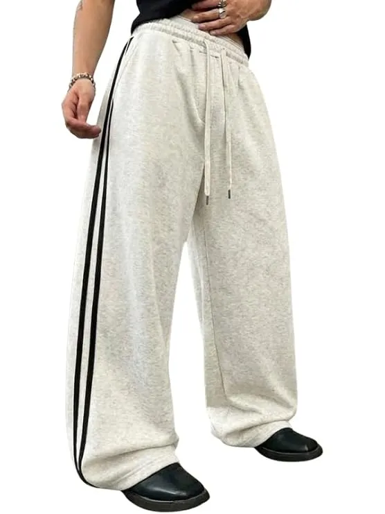 Men's Loose Fit Polycotton Casual Trousers Pants