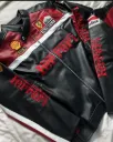 Black Ferrari F1 Leather Jacket