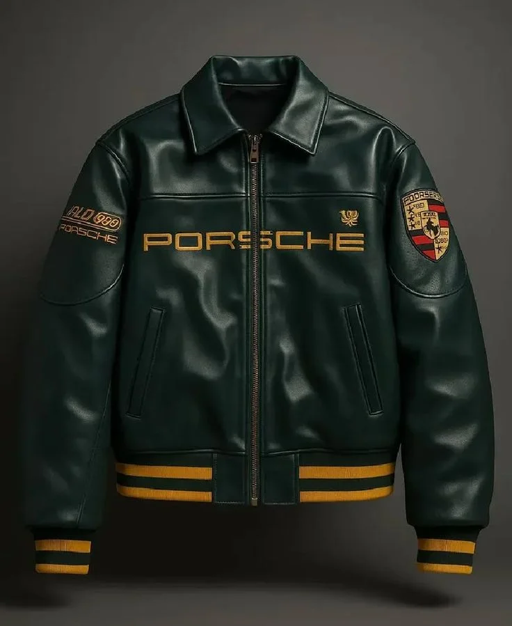 Porsche Racing Green Leather Jacket (S)