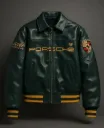 Porsche Racing Green Leather Jacket