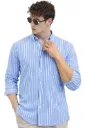 Men's Casual Printed Striped Stylish Latest Formal Shirt for Men